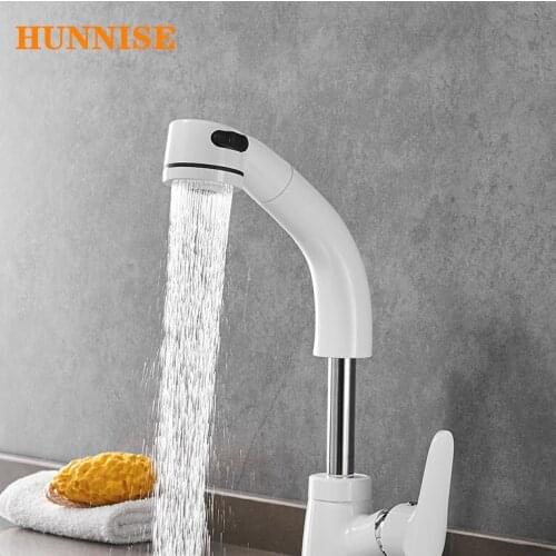 HUNNISE White Kitchen Faucets