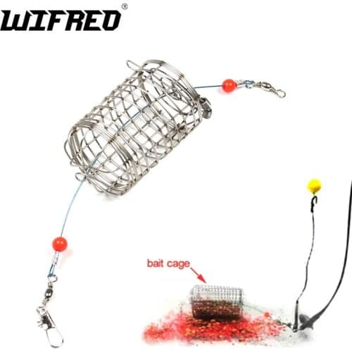 Wifreo 1Pcs Stainless Steel Bait Cage For Carp Fishing Lure Basket Feeder Holder 10g Reusable