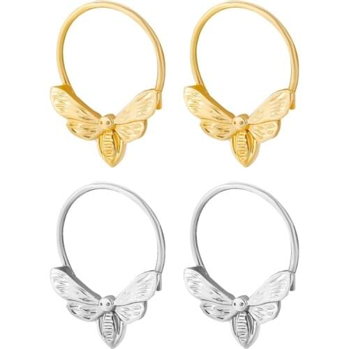 1pcs Moth C Shaped Fake Nose Ring Hoop Septum Rings Nose Piercing Fake Piercing Pircing Jewelry