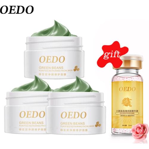 Buy 3 Get 1 Gift Mung Bean Mud Anti-wrinkle Peeling Acne Blackhead Treatment Remover Contractive Pore Whitening Hydrating Care
