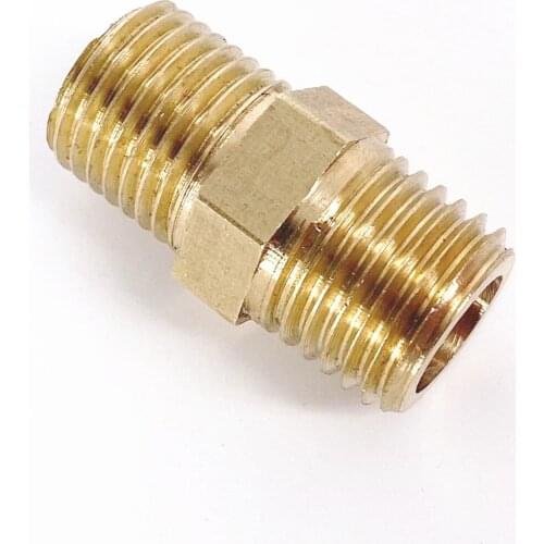 1/8" 1/4" 3/8" 1/2" 3/4" 1" BSP Male Thread Brass Pipe Fitting Nipple Coupler Connector Adapter