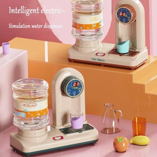 Mini Diy Cos Water Dispenser Electric Home Toys Simulation Baby Usb Charging Acousto Optic Kitchen Childrens Toys Gifts