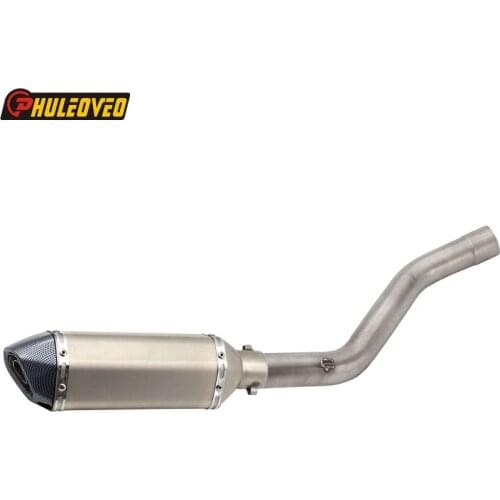 Motorcycle Exhaust Muffler Link Pipe for Kawasaki ZX-6R 2009-2014 Motorbike Muffler Exhaust Escape Mid Pipe for ZX-6R Escape