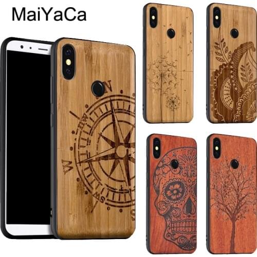 Not Natural Bamboo Wood Pattern Phone Case For Xiaomi Redmi Note 7 5 6 8 Pro 5A 6A 7A 4X Go K20 Pro Mi 9 SE 9T A2 Lite 6X
