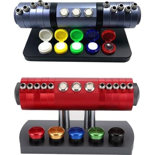 Wristwatch Repair Kit Oil Pin Pen Needle Dish Jar Holder Organizer Storage for Watchmaker Repairer, Metal