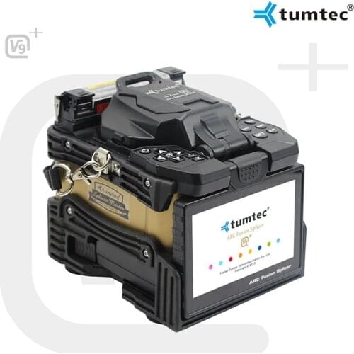 Free Shipping Tumtec V9+ Core to Core Fiber Optical Welding Splicing Machine Optical Fiber Fusion Splicer V9 Welder 6 Motors