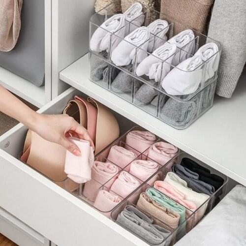 Compartments Socks Underwear Household Stackable Storage Box Drawer Organizer