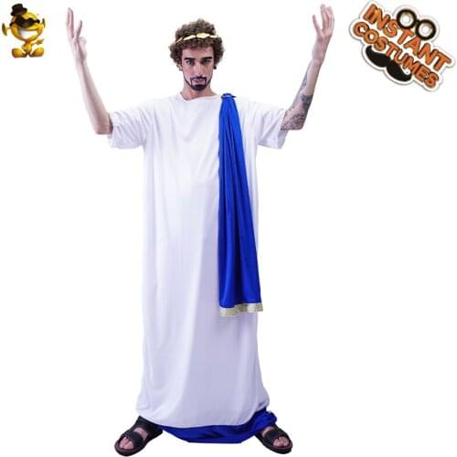 Adult Dress Up Ancient Roman Prince Costume with Halloween Cosplay Greek Traditional Deluxe Robe Suit for Carnival Purim Costume