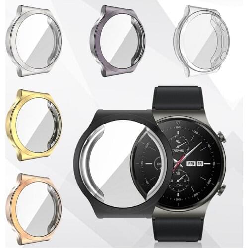 Full Protection Case Cover For Huawei Watch GT2 Pro Smart Watch Shell Cover Bumper Cases TPU Cover Screen Protector Accessories