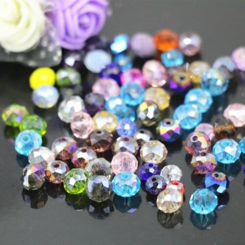 Multicolor 6x8mm 70pcs/strand Rondelle Abacus Austria Faceted Crystal Glass Bead Loose Spacer Beads For Jewelry Making B671