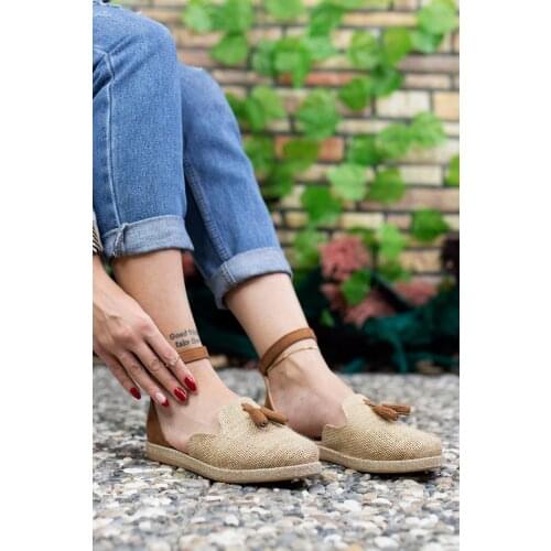 Riccon Women Brown Wicker Everyday Shoes 0012 ys04 'Turkish' Quality 2021 Fashion Design Season Comfort Fast Shipping