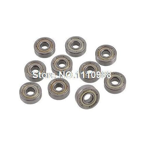 10 Pcs 14mm x 5mm x 5mm Shielded Deep Groove Ball Bearing 605ZZ