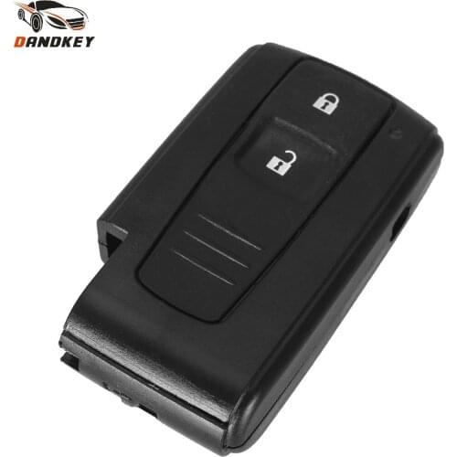 Dandkey Replacement Remote Key Shell Case 2 Buttons For Toyot Prius 2004-2009 Corolla Verso Camry Key Without Blade