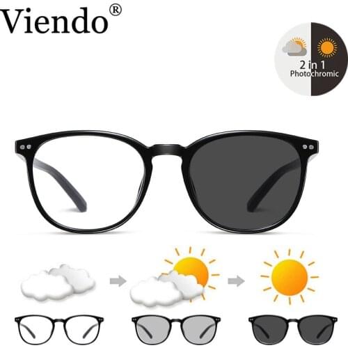 Retro Round Anti Blue Ray Photochromic Glasses Women Men TR90 Blue Light Blocking Anti UV400 Auto Color Changing Sunglasses