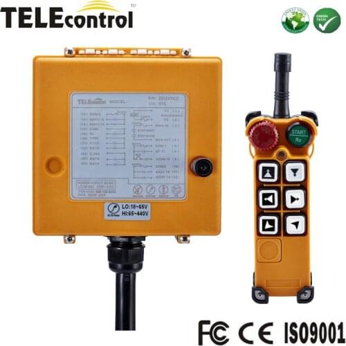 Telecontrol concrete pump truck crane electric hoist wireless radio remote control F26-C2 with 1 transmitter 1 receiver