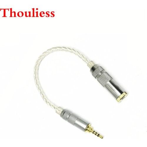 Thouliess 2.5mm TRRS Blanced To 3.5mm Adpter 8 Core Silver Plated Audio Cord Cable for Astell&kern AK240 AK380 AK320