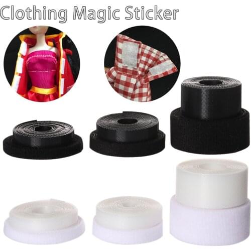 6/8/20mm Thin Magic Tapes Sticker Doll Sewing Clothes Fastener Tape Sewing Paste Strap DIY Doll Couture Clothing Accessories