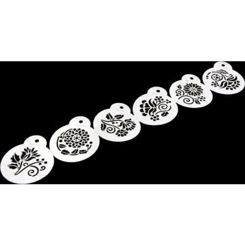 Flower Plantilla Stencil Bakeware 6PCS/SET Baking Fondant Cake Decorating Tools for Cupcake Template Mold Spiral Decoration