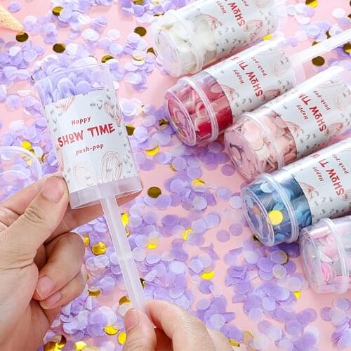 Syezyo Confetti Powder Cannon Holding Pusher Tube- Set of 10/20 Gender Reveal Birthday Party Christmas Wedding Decoration