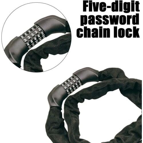 Bicycle Lock Anti-Theft Chain Lock Portable Bicycle Lock Electric Bicycle Chain Locks Mountain Bike Chain Locks