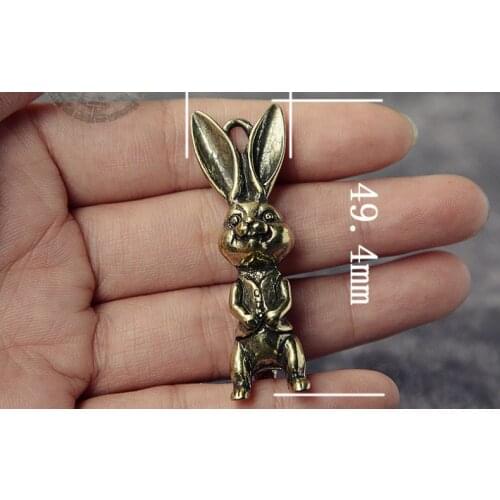 Vintage solid Brass handmade craft imitation snake tiger DIY Fitting Miniature ornament Keychain ring Pendant accessories a3110