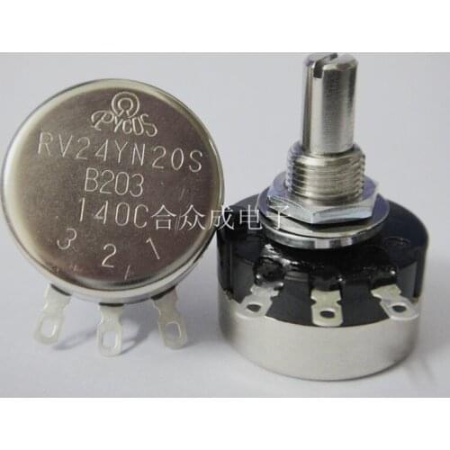 [VK] PYCOS single circle carbon film B20K potentiometer imported inverter governor RV24YN switch