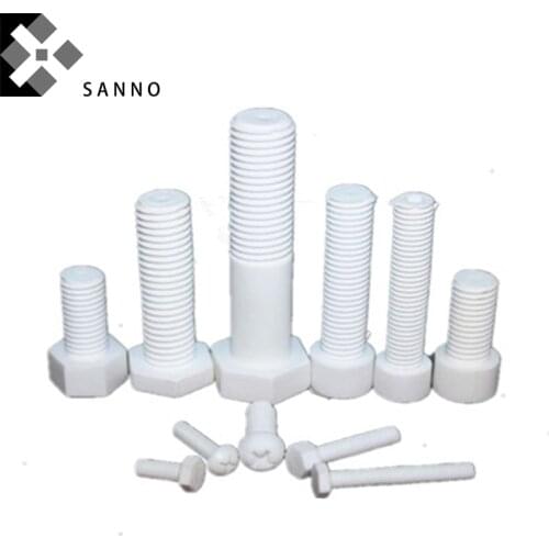 10pcs Zirconia oxide ceramic screws with pan head slotted M2 - M5 ZrO2 hexagon socket cap screw bolt