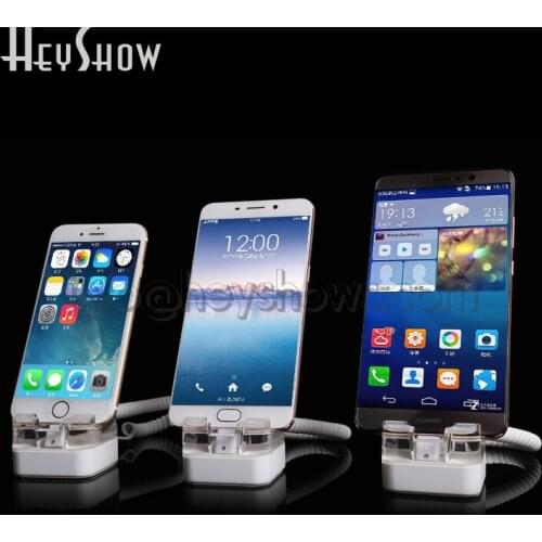 10PCS Acrylic Mobile Phone Security Burglar Alarm Display Stand iPhone Huawei Samsung Anti Theft Holder For Phone Retail Store