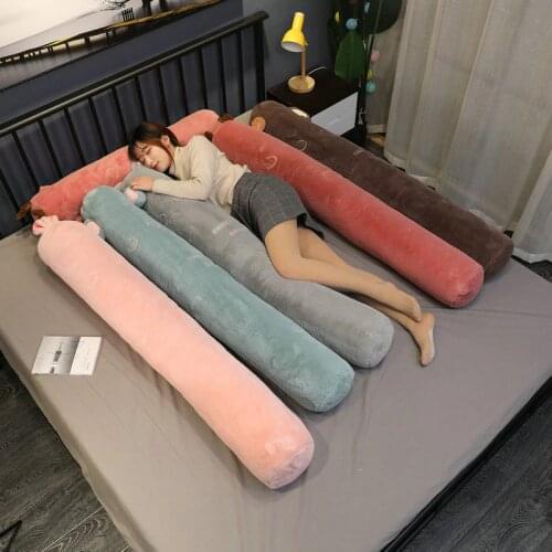 100/140CM Cartoon Animals Plush Long Cushion Elephant Cat Stuffed Toys Bedroom Sleeping Pillow Gifts