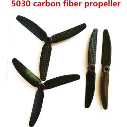 2Pair 5030 5X3 5030 2-Blade Carbon Fiber Prop Propeller 5*3 Carbon Fiber 3-Blade Propeller PCW/CCW Mini quadcopter