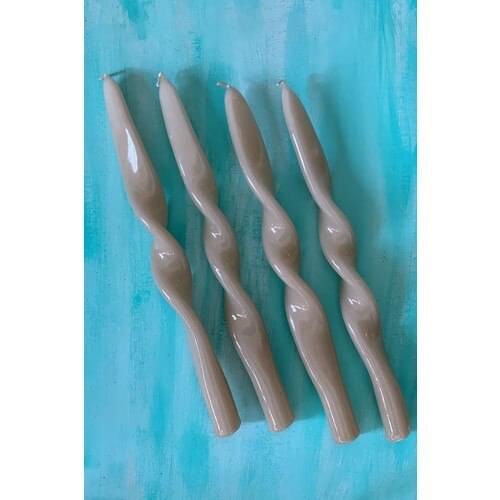 Mysterious Home 4 Pcs Set Outdoor Mink Twist Knot Candlestick Candle