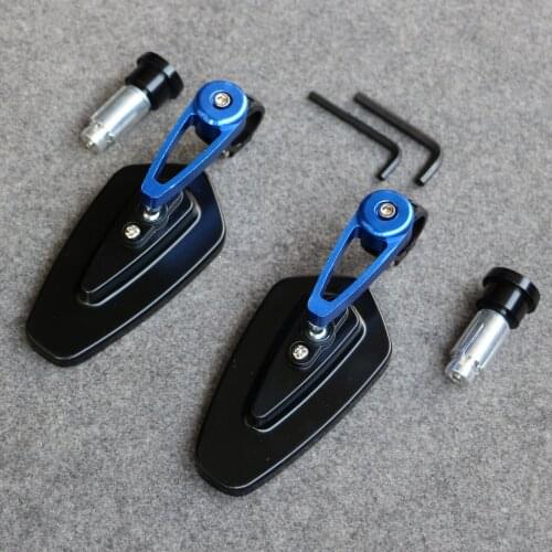 7/8" 22mm Bar End Side Mirrors Fit For Ninja 250 300 400 650 Z900 Anti blue light Rear View Mirror