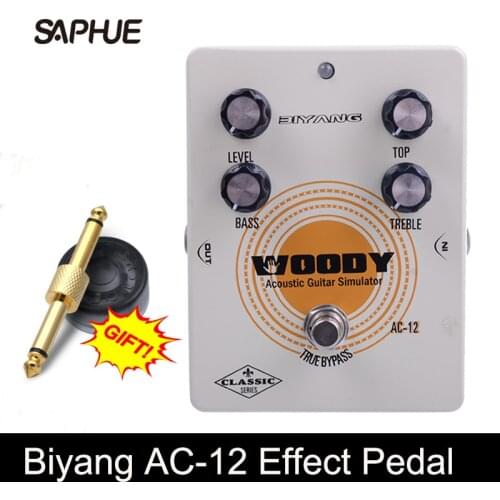 Biyang AC-12 WOODY Acoustic Guitar Simulator True Bypass Effect Guitar Pedal