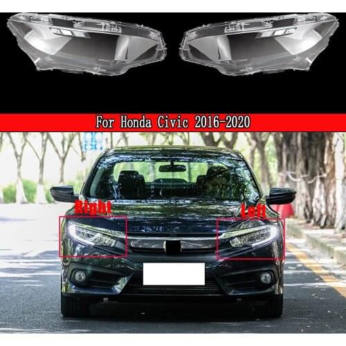 Car Front Headlight Headlamp Lens Cover Lenses Dust Cover Shell Plastic For Honda Civic 2016-2020 Lampshade Glass Lampcover Caps