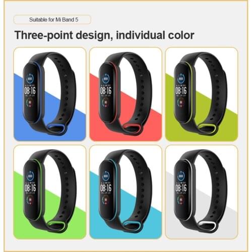 Black TPU Replacement Strap for Xiaomi 3/4/5 Smart Bracelet Wrist Band Strap for Mi Band 3/4/5 Bracelet Wristband