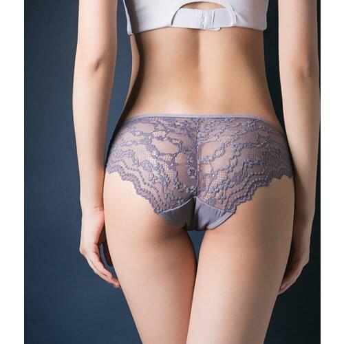 Women Sexy Lace Panties Transparent Low-waist Underpant Hollow Out Thong Female Seamless G-string Underwear Lingerie