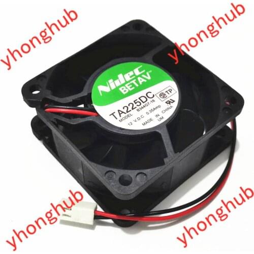 Nidec B34467-16 DC 12V 0.35A 60x60x25mm 2-Wire Server Cooling Fan