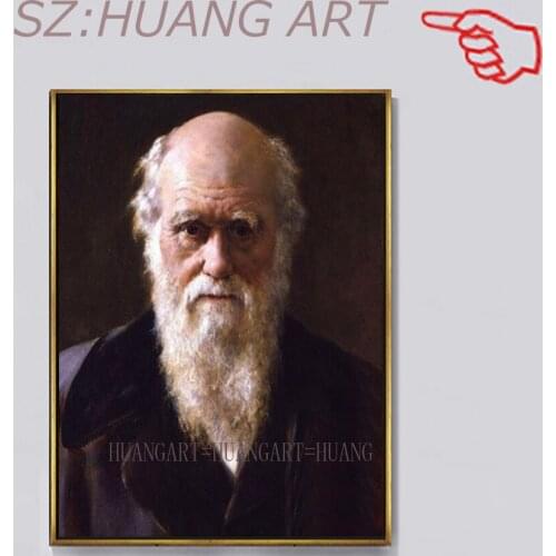 Hand-painted figures in high quality oil paintings - geologist Charles Darwins top home decor artist hotel lobby