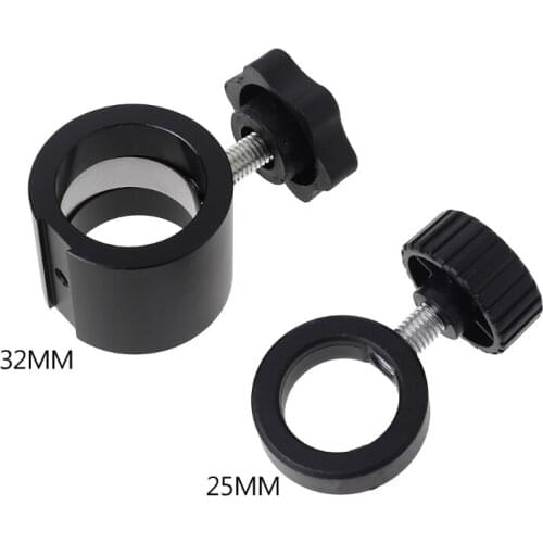 25mm/32mm Industrial Stereo Microscope Limit Fixing Ring with Screw Video Camera Stand Holder Metal Pillar Bar Non-Slip Fixed Ri