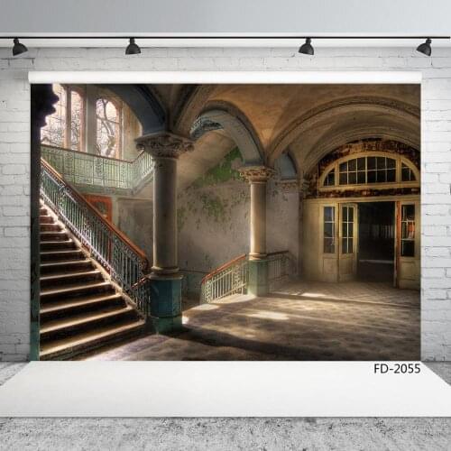 Old Buliding Interior Photo Backgrounds Grunge Vinyl Photography Backdrops for Photo Studio Baby Children Portrait Photobooth