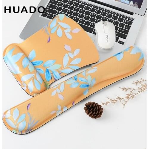 Gel Mouse Pad with Wrist Rest Memory Foam Rubber Base Keyboard Pad Ergonomic Design for PC Computer Laptop