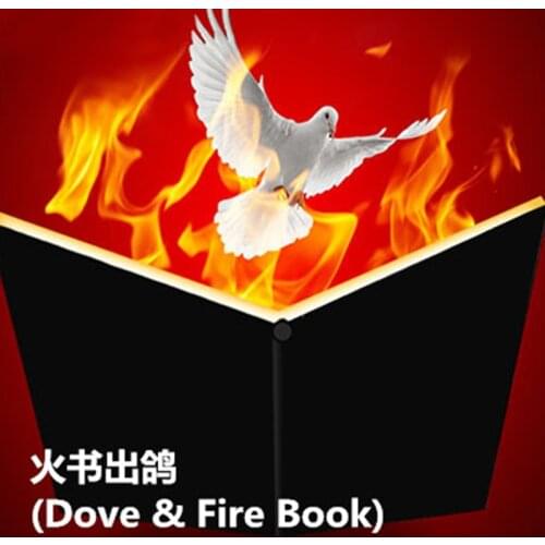 Fire Book Appearing Dove - Magic Tricks Dove Magic Fire Illusions Mentalism Magic Close Up Stage Props Comedy