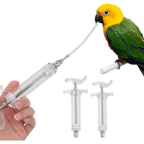 Baby Bird Feeder Hand-raised breastfeeder 20ml/50ml Bird Supplies Adhustable Parrot Feeding Syringe