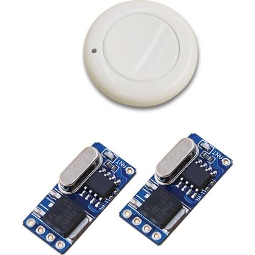 Hot Sales WhiteDC3.5V-12V Micro Wireless Remote Control Switch Contactless Control System No Noise Learning Momentary 315/433MHZ