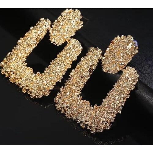 New Fashion Statement Earrings 2019 Big Geometric earrings For Women Hanging Dangle Earrings Drop Earing modern Jewelry