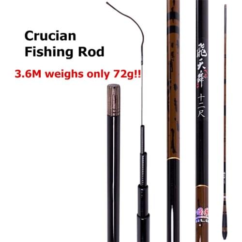 New superhard carbon fiber fishing rods telescopic carbon fishing rods throw pole fishing rods Length 3.6m 4.5m 5.4m