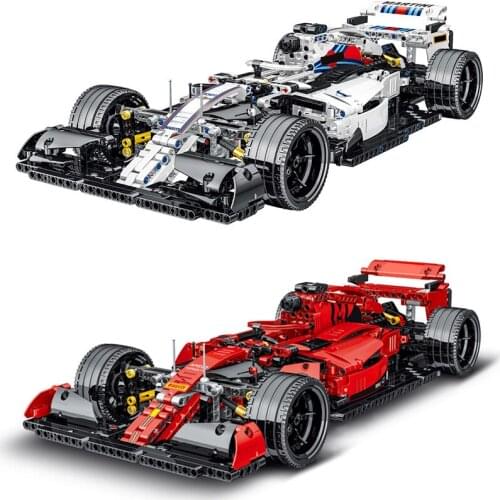 NEW High-tech SF90 Sports Racing Car Building Blocks Kit Bricks MOC Creator Expert Supercar FW41 Speed Champions Model Kids Toys
