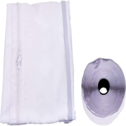 Window Seal for Portable Air Conditioner AC Unit Window Vent Kit Air Exchange Guards with Zipping and Adhesive Fastener