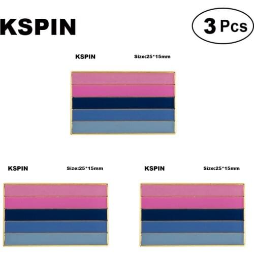 Omnisexual Pride Badge Lapel Pin Flag badge Brooch Pins Badges 3Pcs a Lot