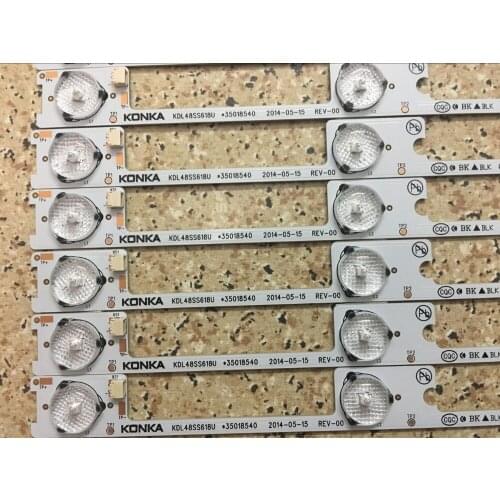 20 Pieces/lot original new LED backlight bar strip for KONKA KDL48JT618A KDL48JT618U 35018539 35018540 6 LEDS(6V) 442mm